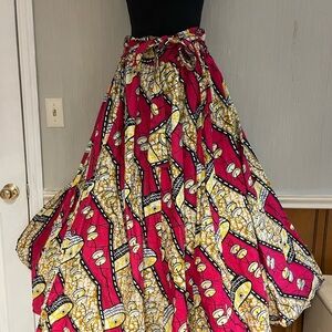 African Stars 100% Cotton Ankara Print Circle Skirt – One Size